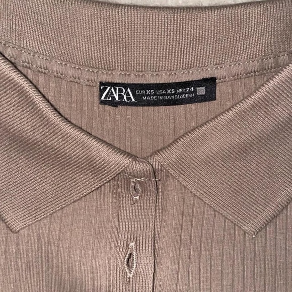 Zara Polo Bodysuit Light Brown/Mink - Picture 4 of 4